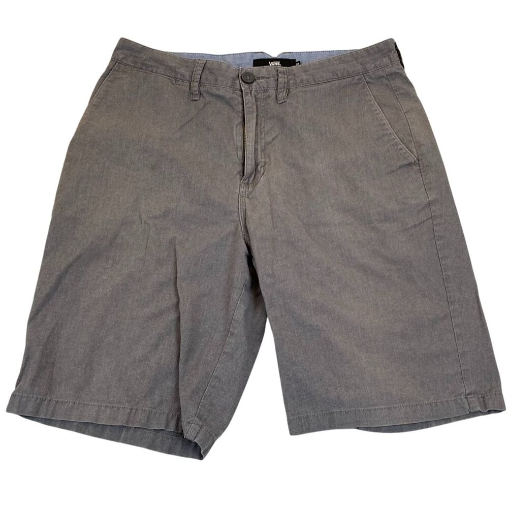 Vans Mens Grey Chino Shorts Size 32 Summer 17 Cotton Casual Lightweight